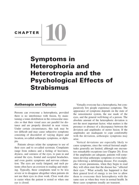 94 - CH 10 - Symptoms in Heterophoria and Heterotropia and The ...