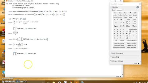 Probability Density Function Mathematica Youtube