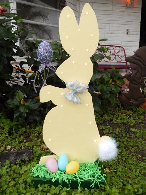 Items Similar To Big Easter Bunny Lighted Display Holiday Decor On Etsy