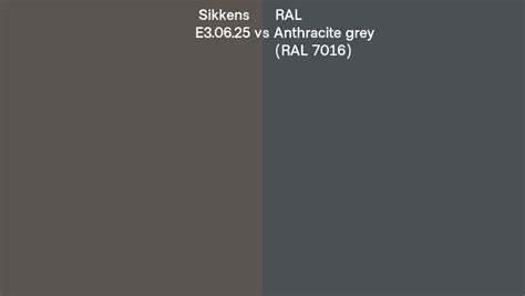 Sikkens E30625 Vs Ral Anthracite Grey Ral 7016 Side By Side Comparison