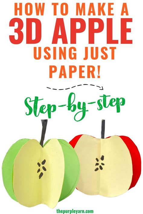 How To Make A 3d Paper Apple Step By Step Artofit