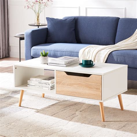 Buy Cozy Castle Modern Coffee Table Wooden Console Table Tier With