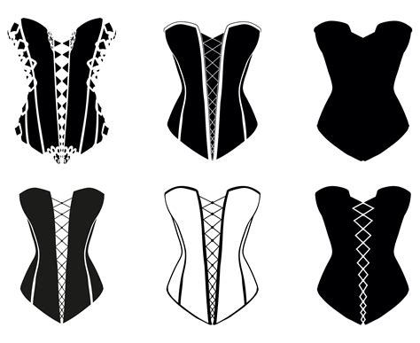 Corset Lingerie Outline Etsy