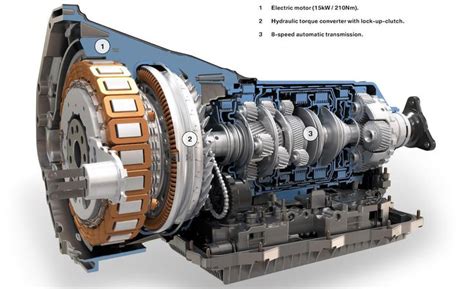 Bmw Zf 8 Speed Automatic Hybrid Transmission Electric Motor Generator Automobile Engineering