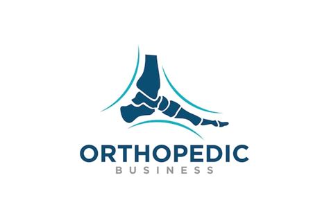 Premium Vector Orthopedic Ankle Bone Logo Design Chiropratic Clinic