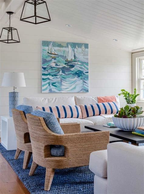 28 Blue Living Room Design & Decor Ideas with a Coastal Theme