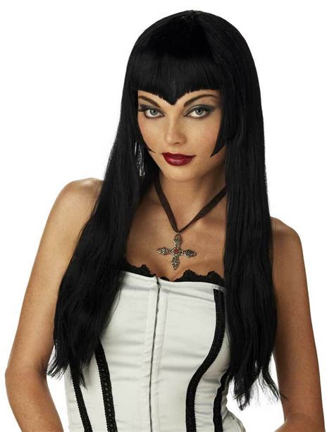 Vampire Vampiress Black Womens Wig Adult Osfm For Sale Online Ebay