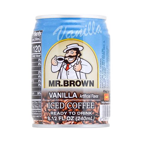 KING CAR Mr Brown Iced Coffee Vanilla Flavor 240ml Tak Shing Hong