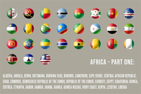 Premium Vector Africa Round Flags