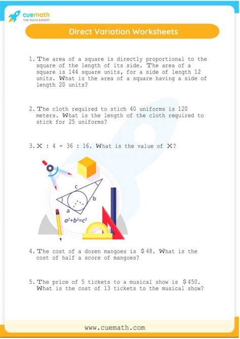 Direct Variation Meaning Formula Graph Examples Worksheets Library