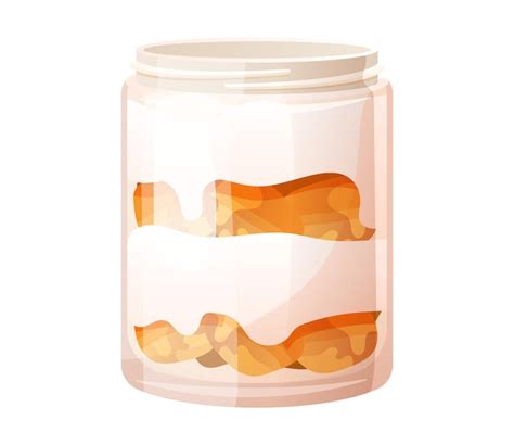 Premium Vector Cartoon Jar Of Peanut Butter With White Label