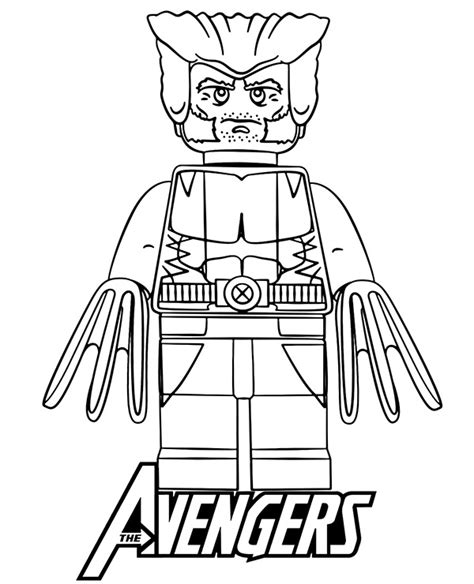 Lego Avengers Wolverine Kolorowanka Kolorowanki Do Druku E Kolorowanki