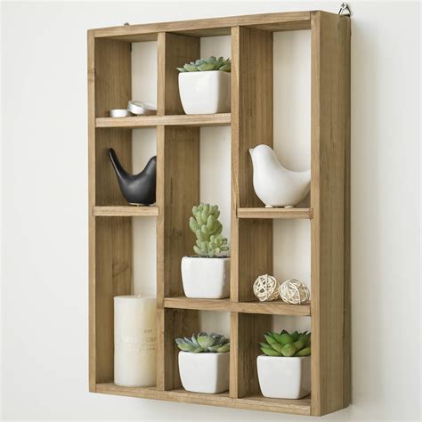 MyGift 15-Inch Wall-Mounted (Vertical or Horizontal) 9-Slot Rustic Wood ...