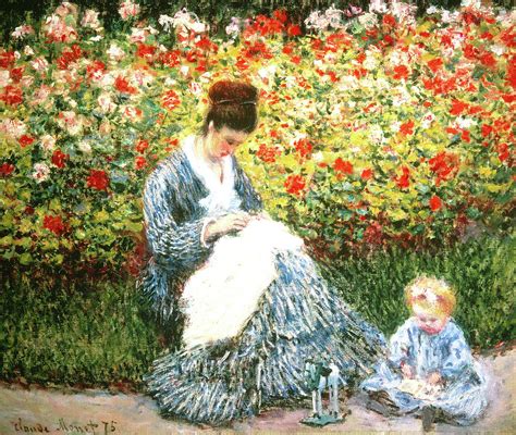 Madame Monet And Child By Claude Monet Painting By Artist Claude