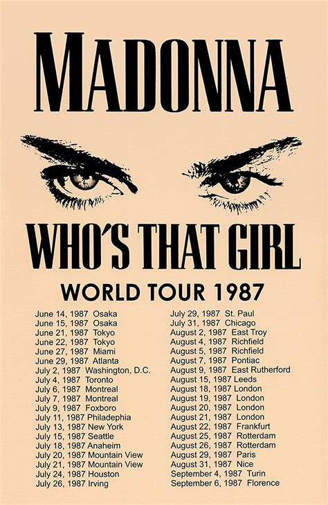 Madonna World Tour 1990 Blonde Ambition Poster Artofit