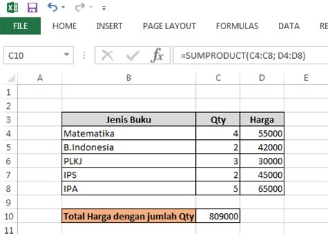 fungsi sumproduct ilmu dasar teknologi sistem