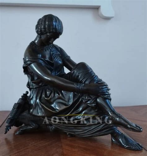 Sappho And Her Lyre Bronze Statue Aongking Sculpture