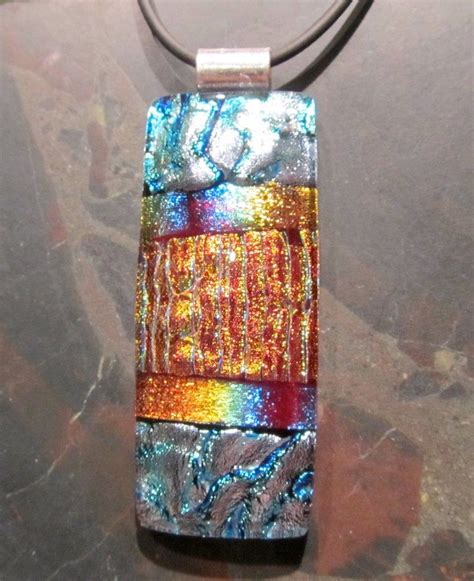 Fire Ice And Rainbows Oh My Fused Glass Pendant Etsy Fused Glass Fused Glass Pendant Glass