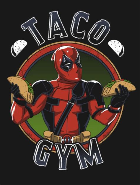 Deadpool Taco Gym Dibujos Magníficos Boda Marvel