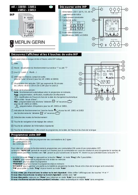 MERLIN GERIN IHP User Manual