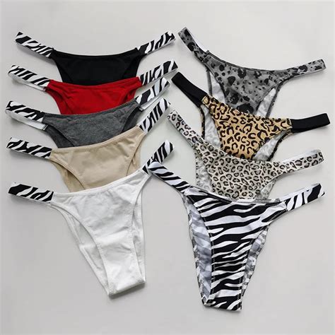 Zebra Leopard Bikini Panties Thong Sexy Cotton Thongs For Women Alibaba