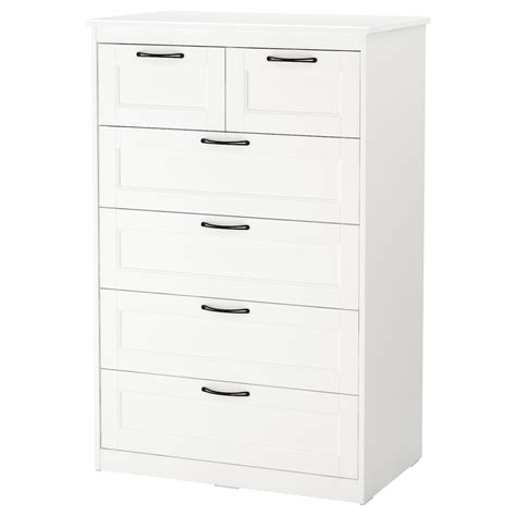 SONGESAND chest of 6 drawers, white, 82x126 cm - IKEA