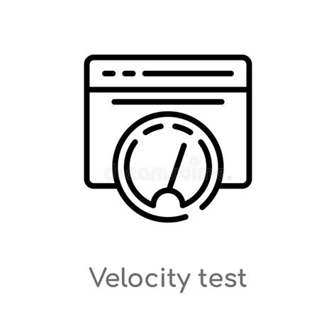 Outline Velocity Vector Icon Isolated Black Simple Line Element