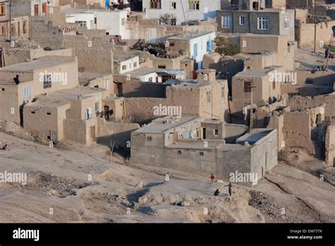 Houses On The Tapa Maranjan Ridge In Kabul Afghanistan Stock Photo