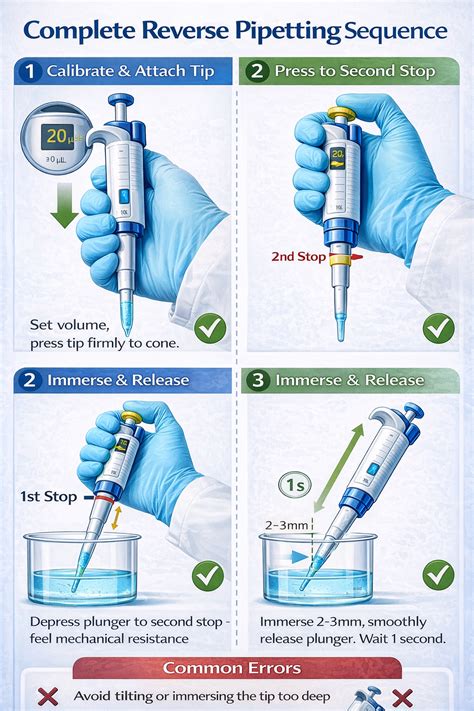 reverse pipetting technique precision guide  viscous liquids