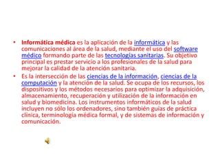 Informatica En La Medicina PPT