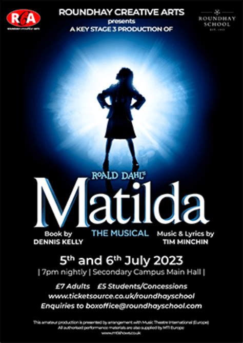 Roundhay Creative Arts Matilda The Musical Jr At Roundhay School