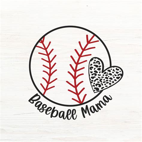 Baseball Mom Svg Baseball Svg Mama Svg Leopard Print Svg Cheetah Print Svg Heart Svg