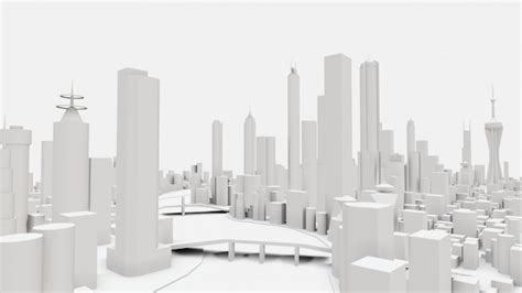 Premium Photo Three Dimensional Landscape Of The Modern City