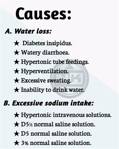 Hypernatremia - Causes - MEDizzy