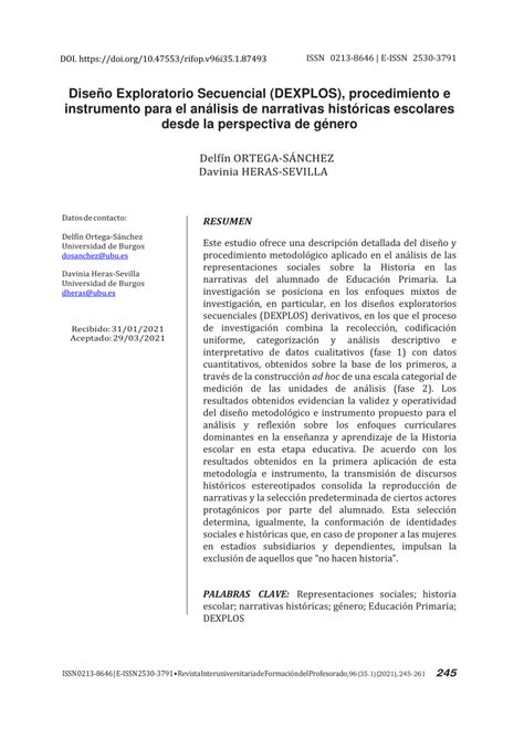 PDF Diseño Exploratorio Secuencial DEXPLOS procedimiento e