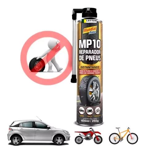 Spray Reparador Enche Tapa Furo De Pneus Carro Ml Mundial