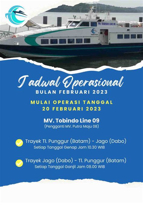 Gantikan MV Putra Maju 08 Mulai Hari Ini Kapal MV Tobindo Line 09 Siap