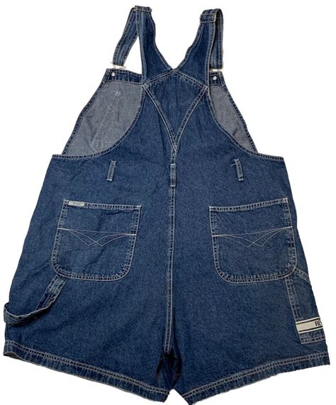 Womens Revolt Denim Jeans Carpenters Bib Overalls Shorts Shortalls Plus