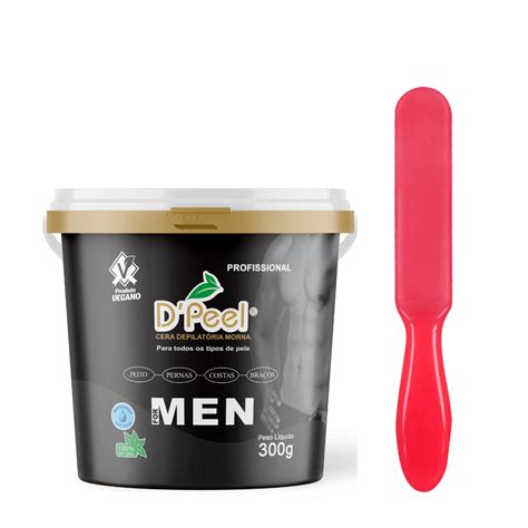 Produto Para Depilacao Masculina - Cera Depilação Masculina Corpo todo Dpeel 300g com Espátula de ...
