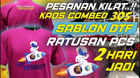 KONVEKSI SABLON KAOS Sablon DTF Yang Lagi Trend Di Kaos Cotton Combed