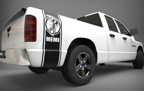 1500 2500 Truck Bed side stripes Hemi PISTON decals Sticker Bed Band ...