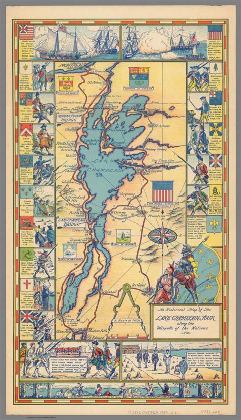 An Historical Map Of The Lake Champlain Tour Along The Warpath Of The