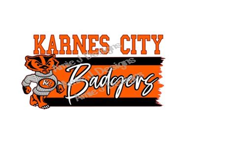 Karnes City Badgers Jagged Mascot Texas Png Sublimation Design Etsy