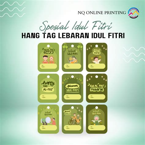 Jual Bisa Custom Hang Tag Lebaran Hang Tag Idul Fitri Custom Hang