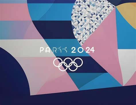 Paris 2024 Olympics Banner New Logo Icon Vector Illustration Premium