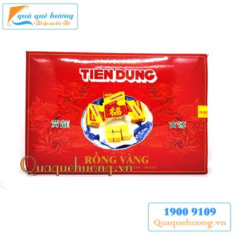 Bánh đậu xanh Tiên Dung Rồng Vàng 495g Đặc sản Hải Dương Quà Quê Hương