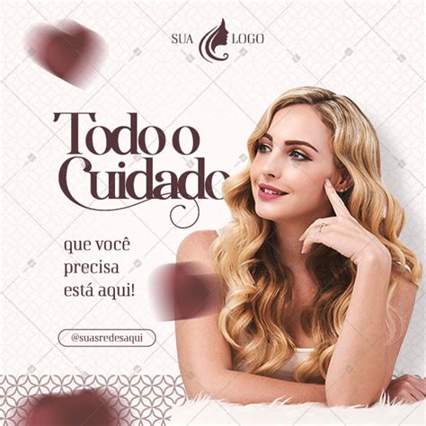 Template Social Media Salão de Beleza e Estética Cuidados Que Você Precisa