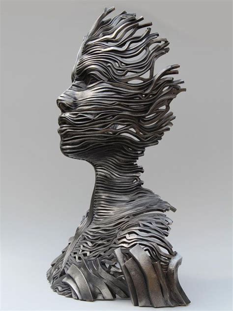 Girl Face Steel Scultpure By Gil Bruvel Sculpture Modern Sculpture