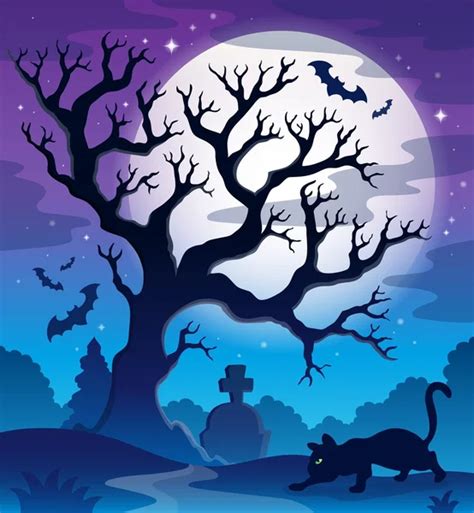 Spooky tree silhouette — Stock Vector © clairev #2260811