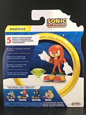 Sonic the Hedgehog Deluxe Series - Knuckles with Emerald 2.5" | #4660947605